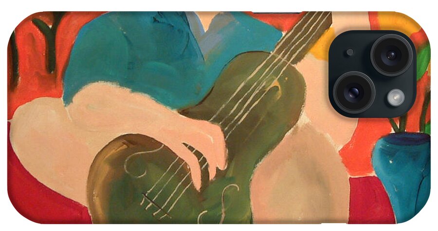 Music iPhone Case featuring the painting Yellow Melody by Jim Stallings