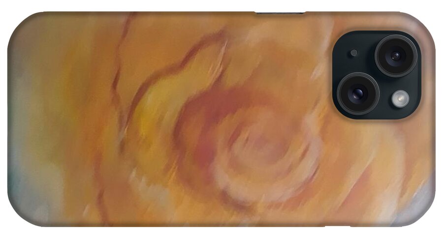 Pink iPhone Case featuring the painting Yellow Rose by Carol P Kingsley