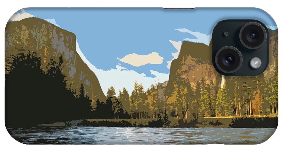 Waterfall iPhone Case featuring the photograph Yosemite's Merced River Cutout Series by JustJeffAz Photography