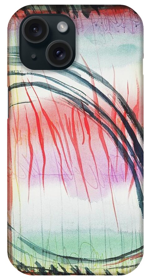 #zebra #zebradebra #abstract #watercolor #watercolorpainting #red #glenneff #neff #thesoundpoetsmusic #picturerockstudio #abstractwatercolor Www.glenneff.com iPhone Case featuring the painting Zebra Debra by Glen Neff