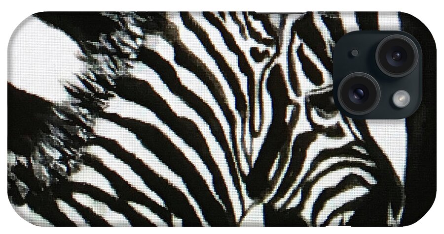 Art iPhone Case featuring the painting Zebra by Tammy Pool