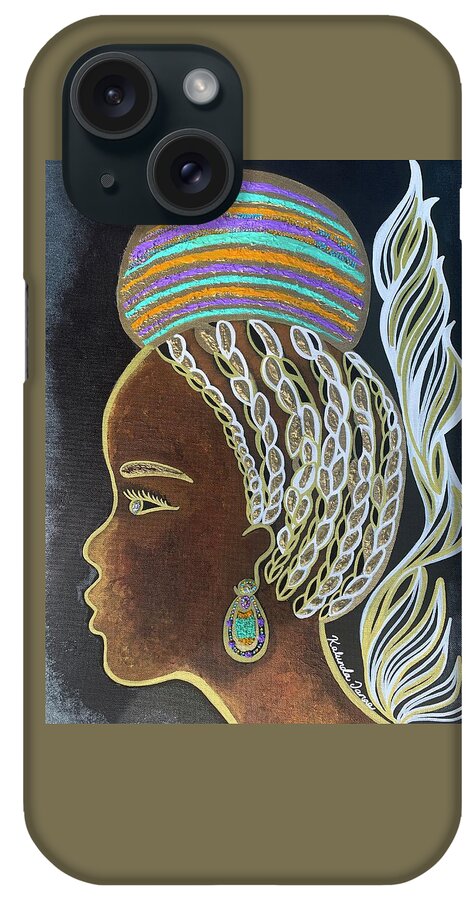 Women iPhone Case featuring the painting Zuri by Kalunda Janae Hilton