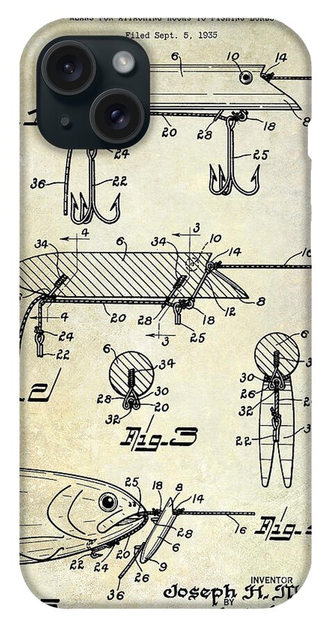 1935 Fishing Lure Patent iPhone 15 Plus Case by Jon Neidert - Fine Art  America