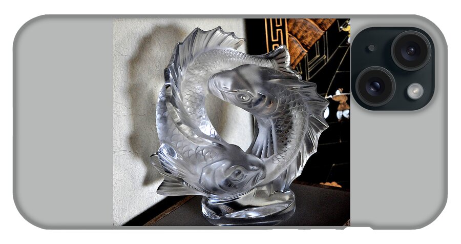 Lalique Pisces Double Fish iPhone 15 Plus Case by Jay Milo - Fine