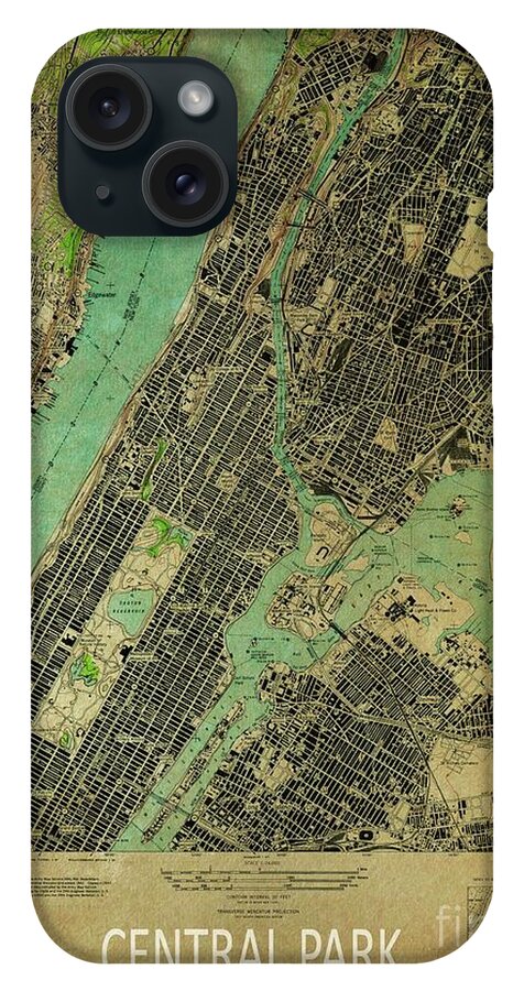 Chicago old map iPhone 15 Pro Max Tough Case by Drawspots Illustrations -  Instaprints