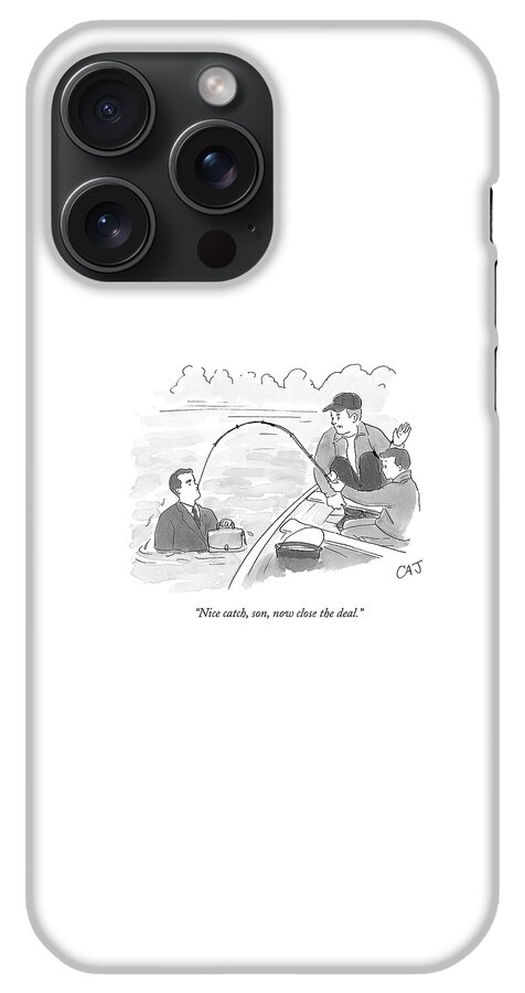 A Father And Son On A Fishing Trip Pull iPhone 15 Pro Max Case by