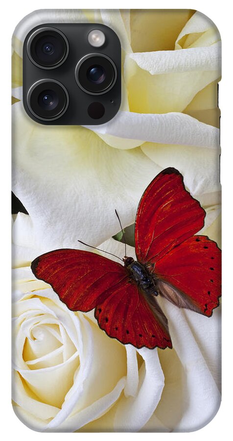 Cartoon Cute Butterfly Rose Phone Case Cover For iPhone 15 Pro Max