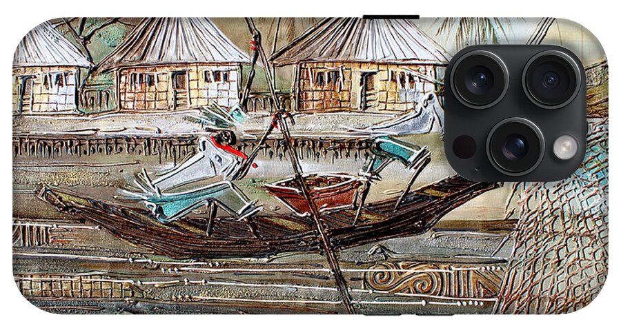 Fishing Village iPhone 15 Pro Max Tough Case by Paul Gbolade Omidiran -  Prints Site from True African Art com - Website