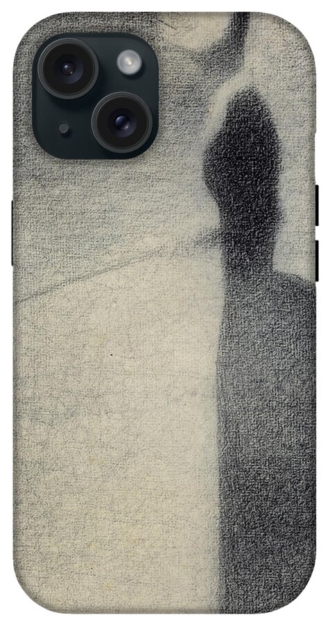 A Woman Fishing iPhone 15 Tough Case by Georges Pierre Seurat - Pixels
