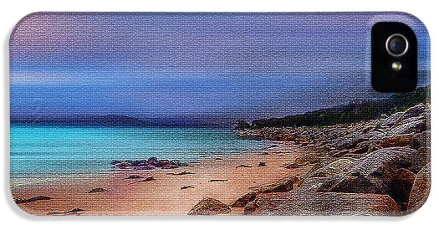 Night Photographs iPhone 5 Case featuring the tapestry - textile Colorful Beach #1 by Mihai Medves