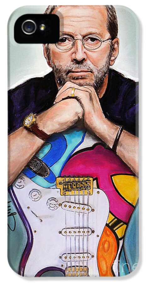 Eric Clapton iPhone 5 Case featuring the mixed media Eric Clapton #2 by Melanie D