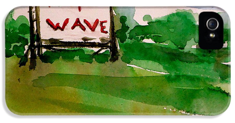 Road Signs iPhone 5 Case featuring the painting People Wave #1 by Pete Maier