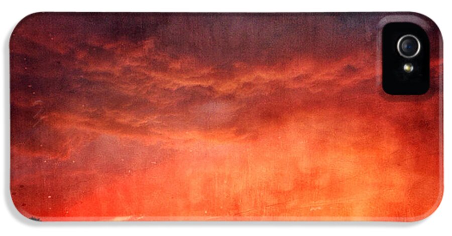 Easthampton iPhone 5 Case featuring the photograph Sunset With Approaching Storm #1 by HD Connelly