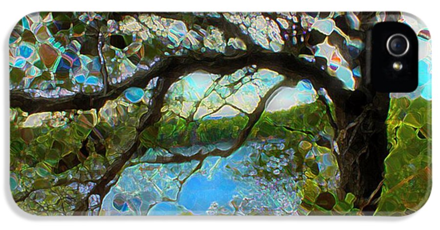 Landscape iPhone 5 Case featuring the mixed media Wishing Tree #1 by Terence Morrissey