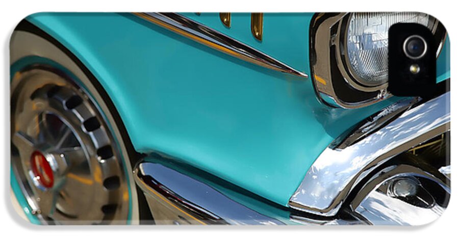 Teal iPhone 5 Case featuring the photograph 1957 Chevy Bel Air by Gordon Dean II