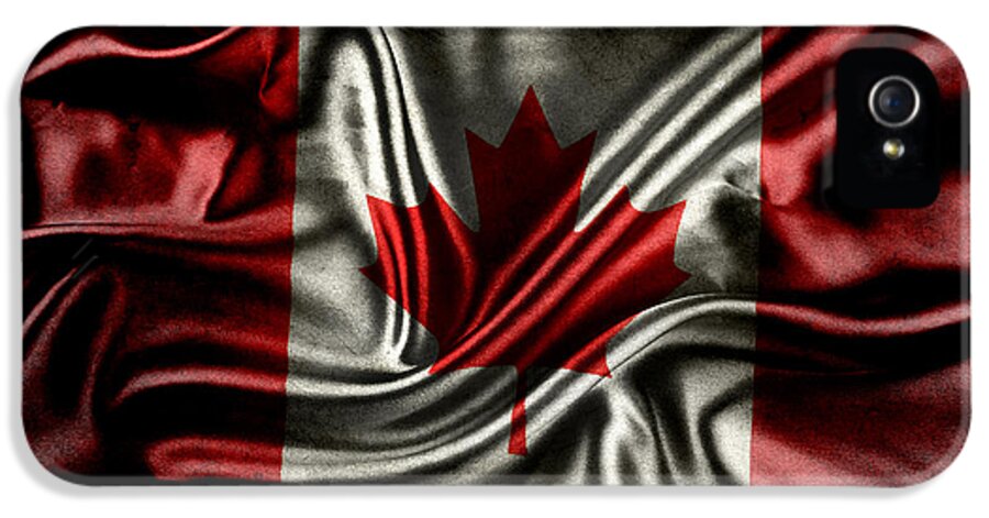 Flag iPhone 5 Case featuring the photograph Canadian flag #2 by Les Cunliffe