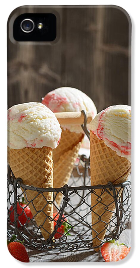 Strawberry iPhone 5 Case featuring the photograph Ice Creams #3 by Amanda Elwell
