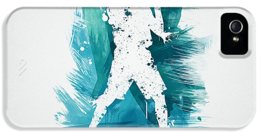 Abstract iPhone 5 Case featuring the digital art Basketball Player #3 by Aged Pixel