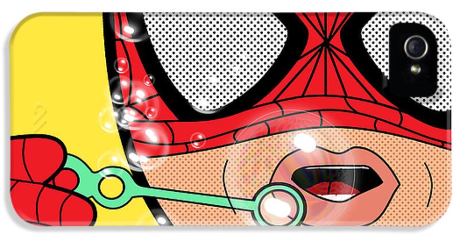Pop Culture iPhone 5 Case featuring the digital art Spiderman #4 by Mark Ashkenazi