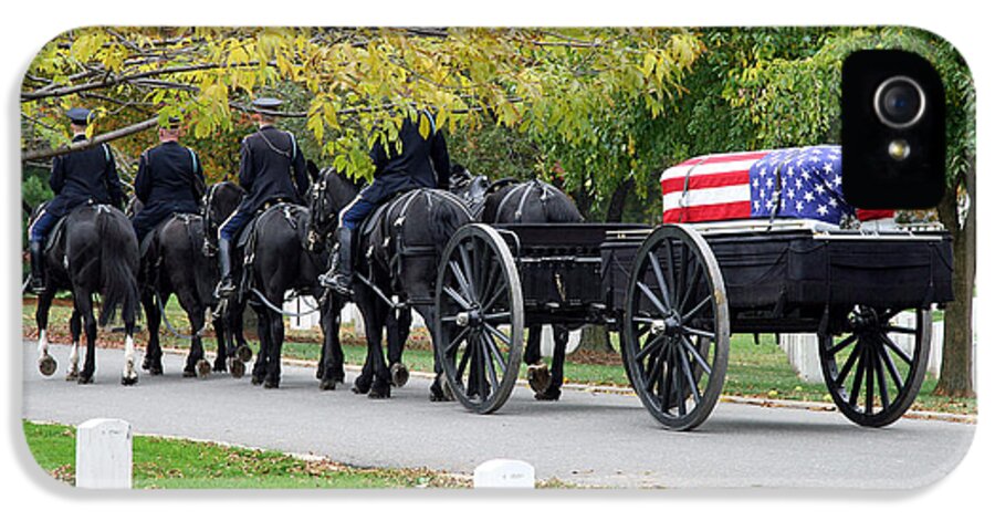 Arlington National Cemetery iPhone 5 Case featuring the photograph A Funeral In Arlington by Cora Wandel