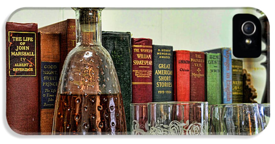 Paul Ward iPhone 5 Case featuring the photograph A Strong Drink and a Good Book by Paul Ward