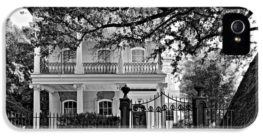 Garden District iPhone 5 Case featuring the photograph A Touch of Class monochrome by Steve Harrington
