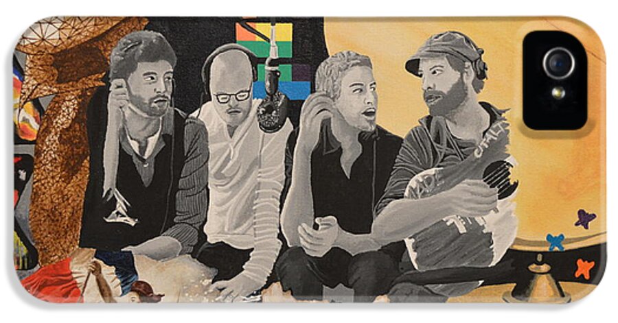 Coldplay iPhone 5 Case featuring the painting A Tribute by Leah Smith