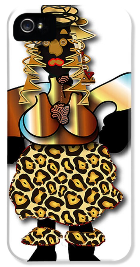 African Dancers iPhone 5 Case featuring the digital art African Dancer 2 by Marvin Blaine