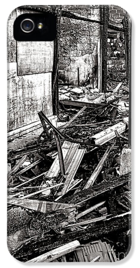 Burned iPhone 5 Case featuring the photograph After the Fire by Olivier Le Queinec