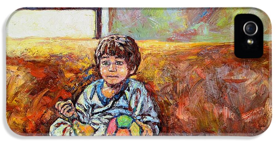 Baby iPhone 5 Case featuring the painting Alan on the Couch by Kendall Kessler