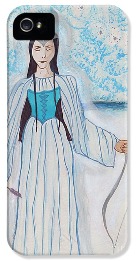 First Star Art iPhone 5 Case featuring the drawing Artemis Diana by First Star Art
