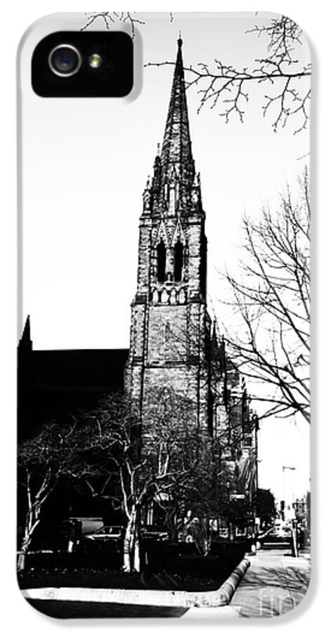 Boston iPhone 5 Case featuring the photograph Boston City Church Silhouette V2 by Douglas Barnard