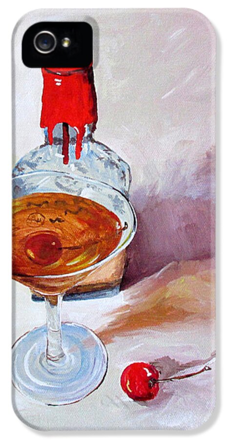Makers Mark iPhone 5 Case featuring the painting Bourbon Manhattan by Torrie Smiley