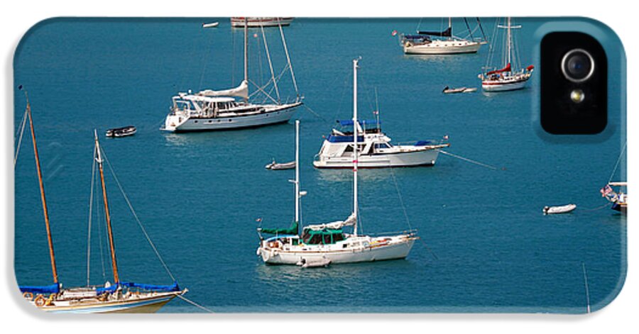 Azure Waters iPhone 5 Case featuring the photograph Caribbean Sailboats by Amy Cicconi