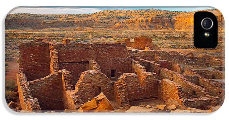 America iPhone 5 Case featuring the photograph Chaco Ruins Number 2 by Inge Johnsson