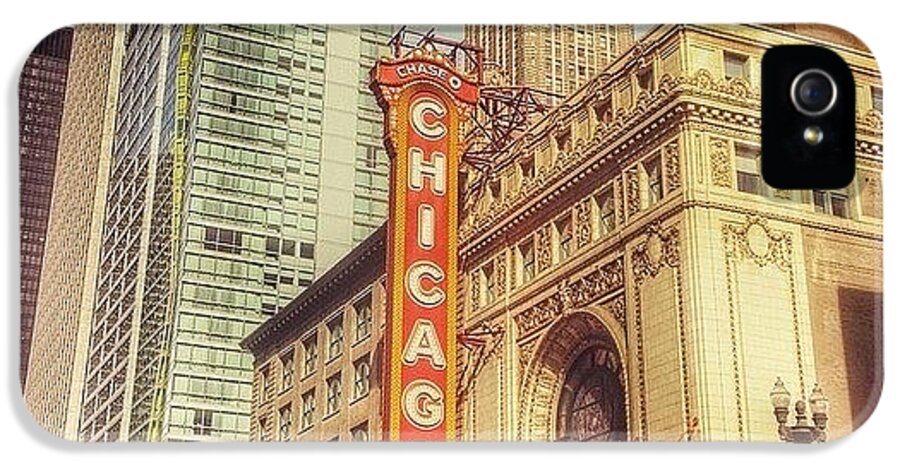 Chicagoloop iPhone 5 Case featuring the photograph Chicago Theatre #chicago by Paul Velgos