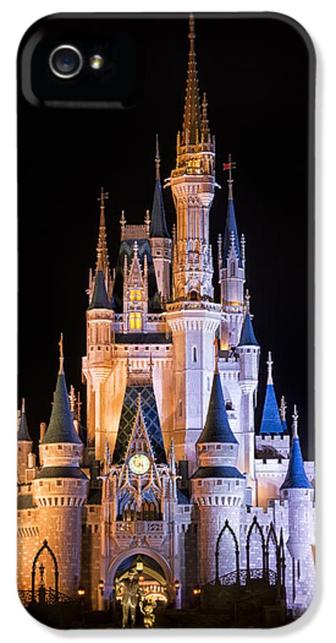 3scape iPhone 5 Case featuring the photograph Cinderella's Castle in Magic Kingdom by Adam Romanowicz