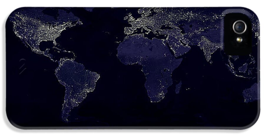 Earth At Night iPhone 5 Case featuring the photograph City Lights by Sebastian Musial