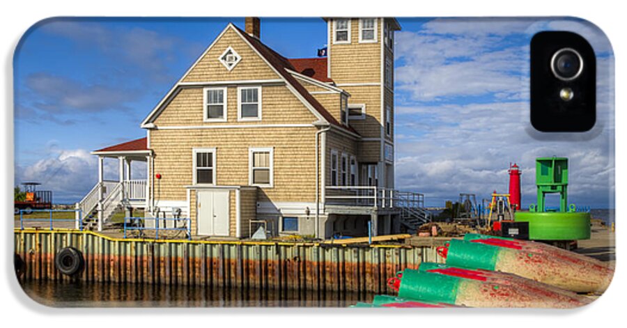 American iPhone 5 Case featuring the photograph Coast Guard Station by Debra and Dave Vanderlaan