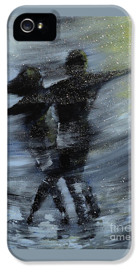 Dance iPhone 5 Case featuring the painting Dancing in the night by Roni Ruth Palmer