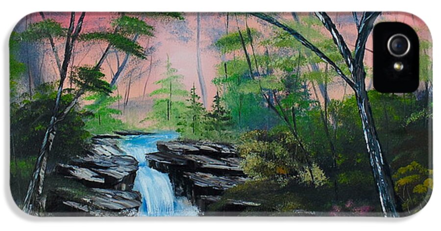 Landscape Paintings iPhone 5 Case featuring the painting Deep in the Woods by Kevin Brown