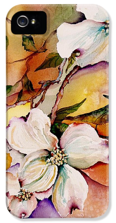 Dogwoods iPhone 5 Case featuring the painting Dogwood in Spring Colors by Lil Taylor