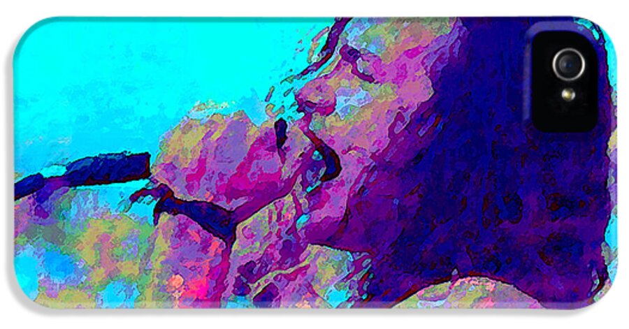 Eddie Vedder iPhone 5 Case featuring the painting Eddie Vedder by John Travisano