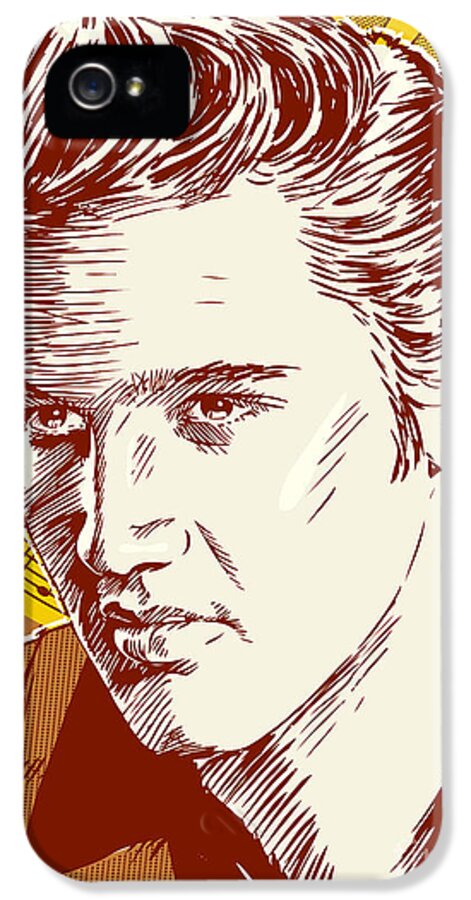 Rock And Roll iPhone 5 Case featuring the digital art Elvis Presley Pop Art by Jim Zahniser