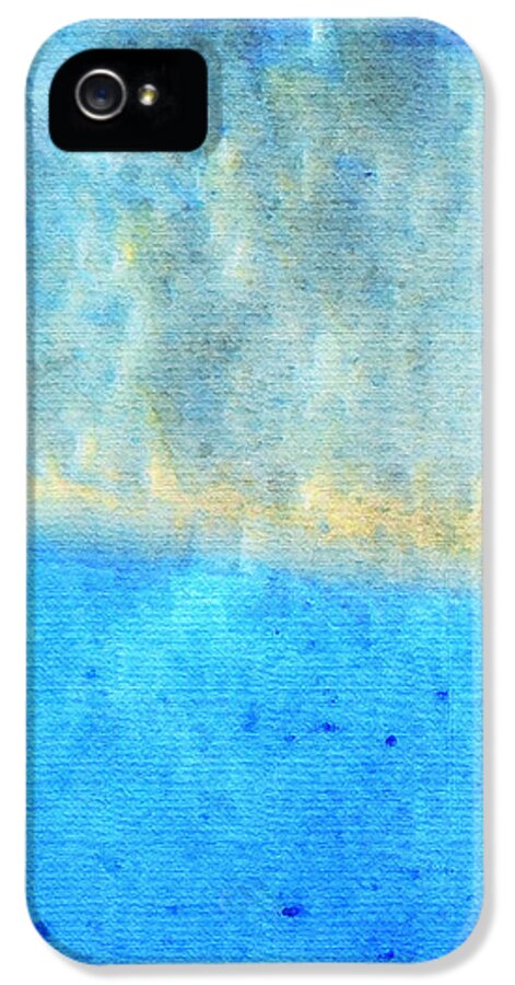 Water iPhone 5 Case featuring the painting Eternal Blue - Blue Abstract Art By Sharon Cummings by Sharon Cummings