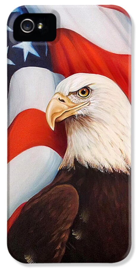 North iPhone 5 Case featuring the painting Gallantly Streaming-2 by ArtLoft - Southern California