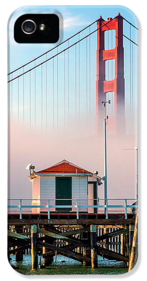 Fog iPhone 5 Case featuring the photograph Golden Gate in the Fog II by Bill Gallagher