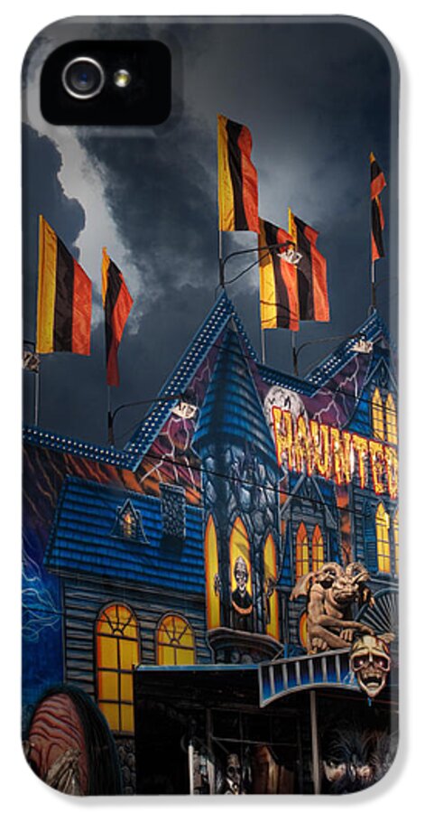 Carnival iPhone 5 Case featuring the photograph Haunted House on the Midway by David and Carol Kelly