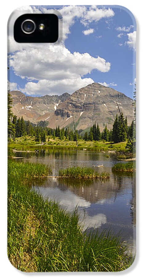 Colorado iPhone 5 Case featuring the photograph Hesperus Mountain Reflection by Aaron Spong