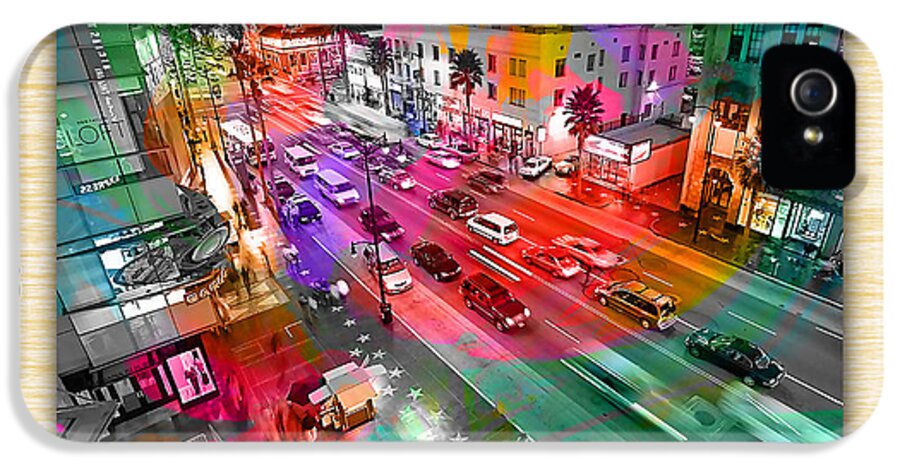 Actress Photographs iPhone 5 Case featuring the mixed media Hollywood Boulevard by Marvin Blaine